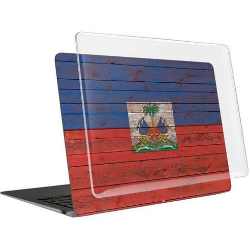 Haiti Flag Dark Wood MacBook Air 13in M1 (2021) Case plus Skin